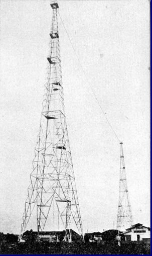 N.i.r.o.m. zendmast. Foto 1939 uit de Encyclopdeie voor de Luisteraar.
